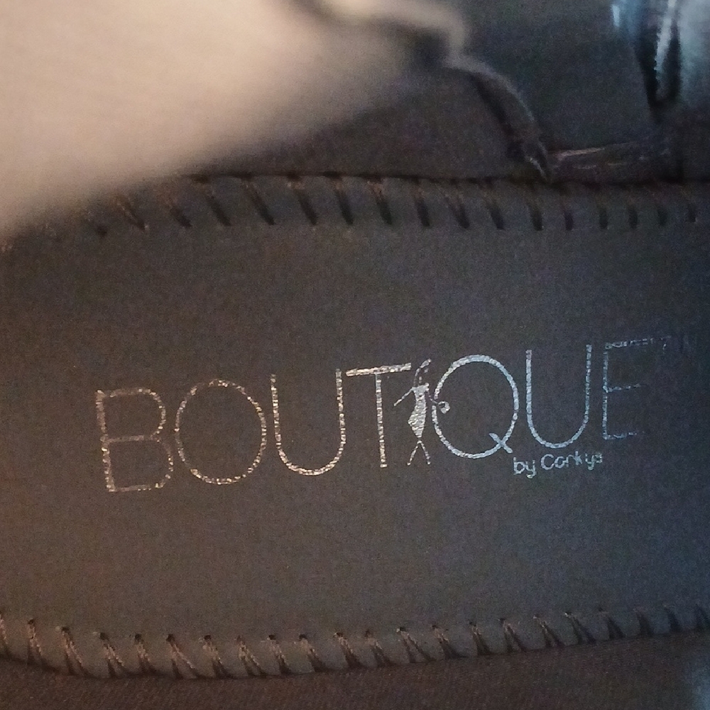 Gray Faux Leather Boutique Boots- Brand New - Picture 2 of 8
